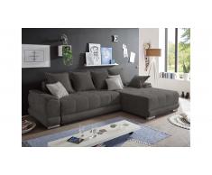 JUSTyou Denver Canapé d'angle Anthracite Gris