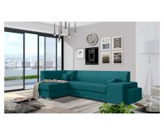 JUSTyou Idella Canapé Velours Turquoise