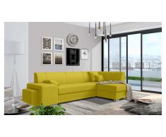 JUSTyou Idella Canapé Velours Jaune