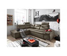 JUSTyou Texas Canapé d'angle Marron