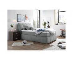 JUSTyou Pierre Lit boxspring Velours 160x200 cm Gris