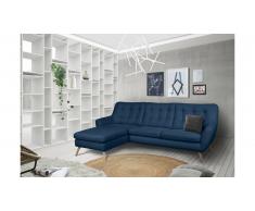 JUSTyou Genise Canapé d'angle Velours Bleu