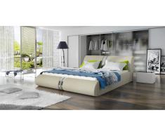 JUSTyou Maipo Lit rembourré Creme 160x200