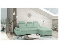 JUSTyou Carlota Canapé d'angle Vert Velours