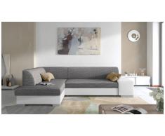 JUSTyou Piave Canapé d'angle Gris Cuir synthetique