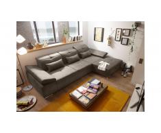 JUSTyou Oregon Canapé d'angle Marron