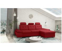 JUSTyou Carlota Canapé d'angle Rouge Cuir synthétique