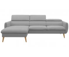 JUSTyou Nuno Canapé d'angle Rose Tissu structuré