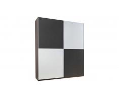 JUSTyou Dona II Armoire Prunier Blanc Graphite