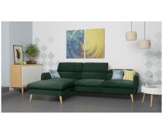JUSTyou Nuno Canapé d'angle Vert Velours