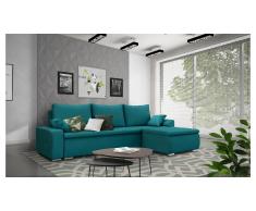 JUSTyou Claribel Canapé Velours Turquoise