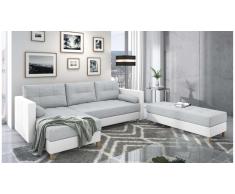 JUSTyou Kaito Canape d'angle Gris Cuir synthetique