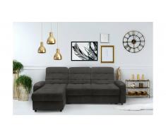 JUSTyou Adrien Canapé d'angle sans Anthracite