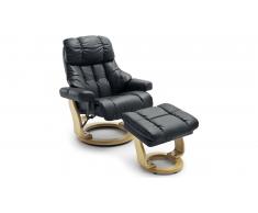 JUSTyou Carnegie XXL Fauteuil Noir Beige