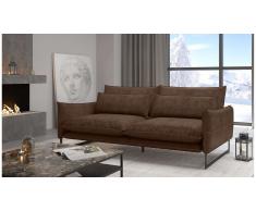JUSTyou Ezio Canapé simple Cuir véritable Marron