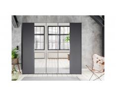JUSTyou Valbom Armoire a portes battantes Anthracite