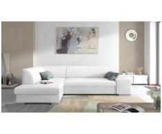 JUSTyou Piave Canapé d'angle Blanc Cuir synthetique