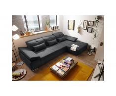 JUSTyou Oregon Canapé d'angle Anthracite