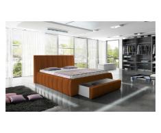 JUSTyou ROMA Lit rembourré Cuir éco 214x227x120Orange