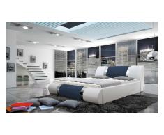 JUSTyou ATLANTIS Lit rembourré 155x239x83 Blanc Bleu