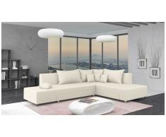 JUSTyou Livia Canapé d'angle Beige Velours