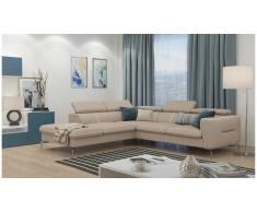 JUSTyou Diogo Canapé d'angle Marron Tissu structuré