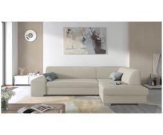 JUSTyou Piave Canapé d'angle Beige Tissu structure