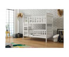 JUSTyou Tom Slim Lit superposé Blanc 80x185 cm