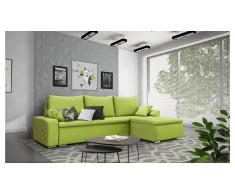 JUSTyou Claribel Canapé Velours Citron vert