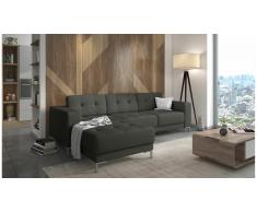 JUSTyou Tiril Canapé d'angle Gris Cuir synthétique