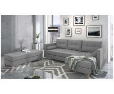 JUSTyou Kaito Canape d'angle Gris Tissu structure