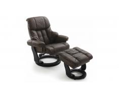 JUSTyou Carnegie Fauteuil Marron Noir