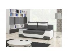 JUSTyou Area Canapé lit sofa 95x200x73 Blanc Gris
