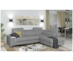 JUSTyou Caio Canapé d'angle Gris Tissu structuré