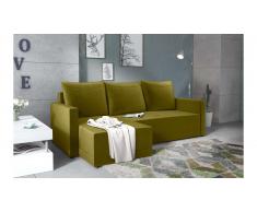 JUSTyou Tanita Canape d'angle Jaune Velours