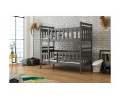 JUSTyou Tom Slim Lit superposé Anthracite 80x185 cm