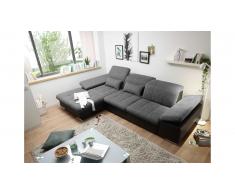 JUSTyou Maryland Canapé d'angle Noir Marron