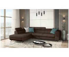 JUSTyou Corina Canapé d'angle Marron Velours