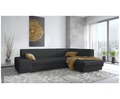 JUSTyou Panaro Canapé Anthracite Cuir synthetique