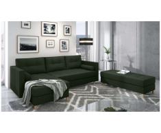 JUSTyou Kaito Canape d'angle Vert Tissu structure