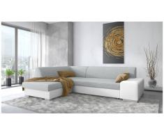 JUSTyou Panaro Canapé d'angle Gris Cuir synthetique