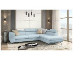 JUSTyou Corina Canapé d'angle Bleu Velours