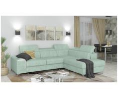 JUSTyou Caio Canapé d'angle Vert Velours