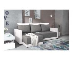 JUSTyou Tanita Canape d'angle Gris Cuir synthetique