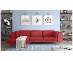 JUSTyou Remi Canapé d'angle Rouge Gauche