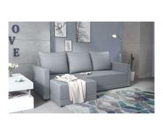 JUSTyou Tanita Canape d'angle Gris Tissu structure