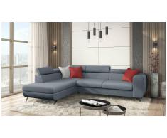 JUSTyou Corina Canapé d'angle Gris Velours