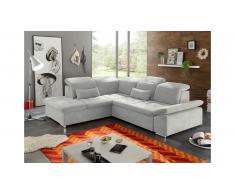 JUSTyou Carson City Canapé d'angle Argent