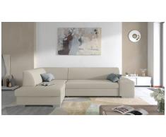 JUSTyou Piave Canapé d'angle Beige Tissu structure