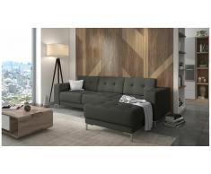 JUSTyou Tiril Canapé d'angle Gris Cuir synthétique